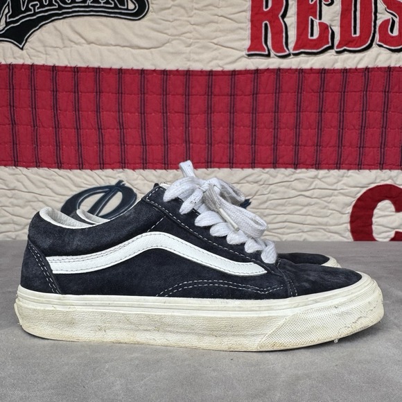 Size M3.5/W5 - Vans Off The Wall Old Skool Sneakers Skate Shoes Suede‎ Black - Picture 4 of 8